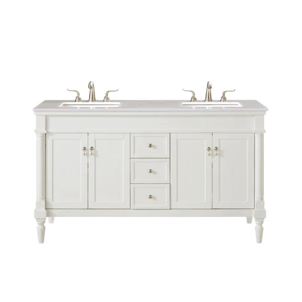 Uriah 60'' Double Bathroom Vanity with Top | Wayfair North America