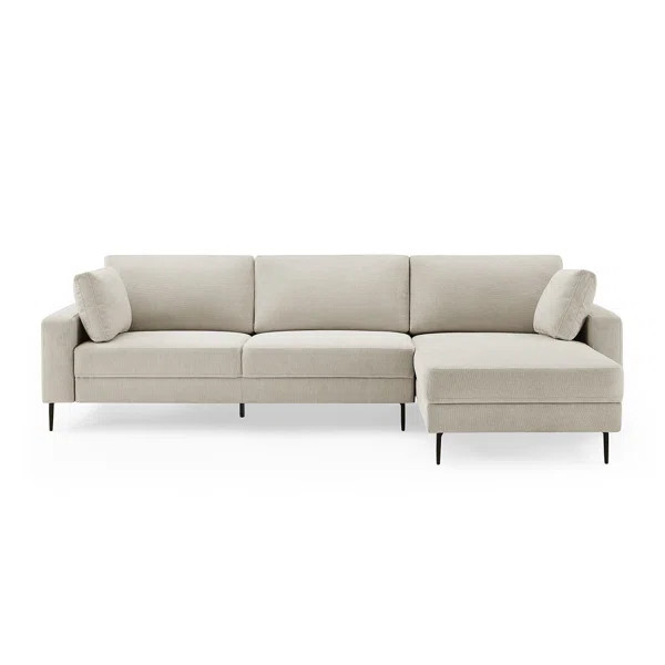 MINIMORE Modern Style Etta 114” W  Reversible Corner Sectional | Wayfair North America