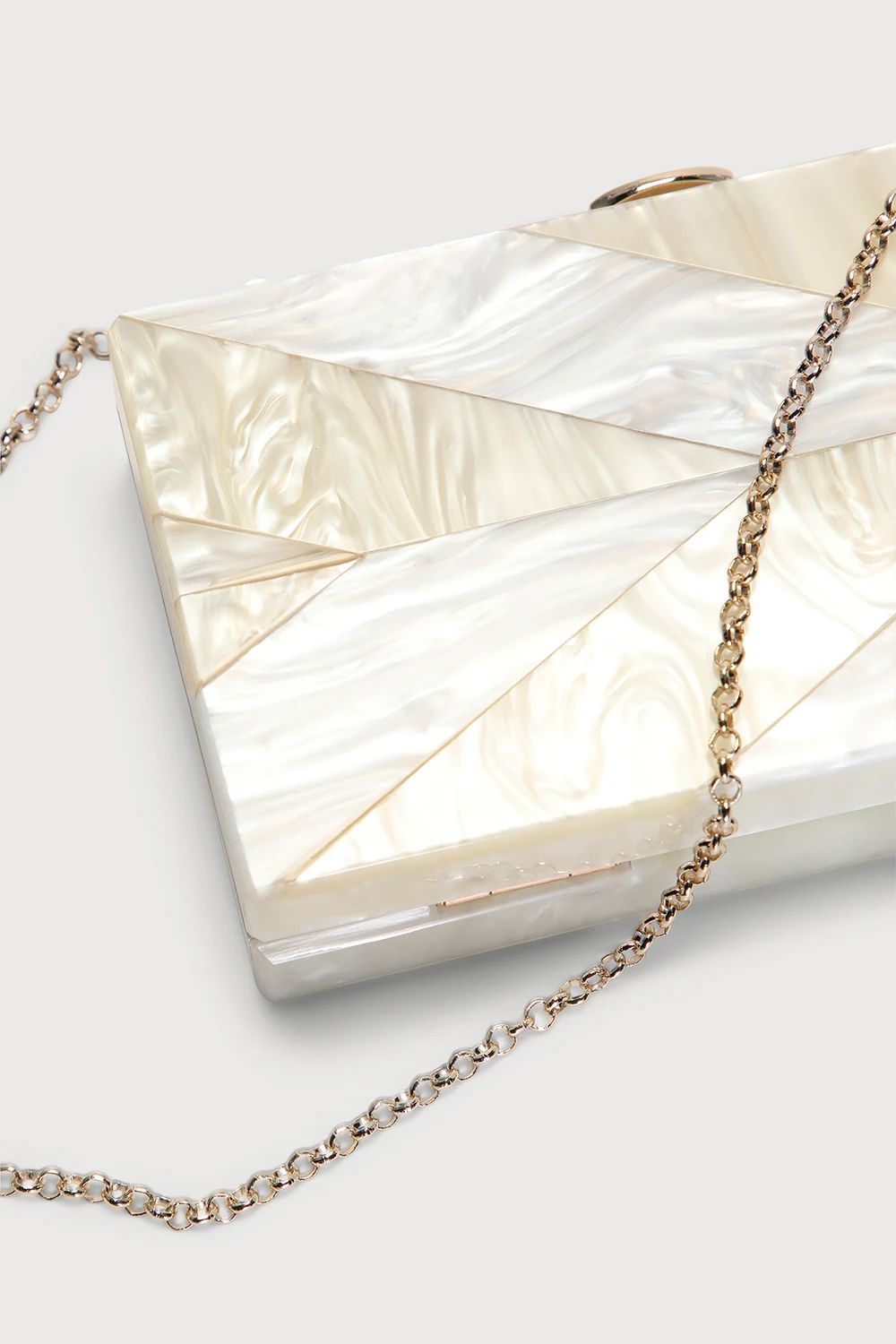 Glamorous Glow Ivory Pearly Lucite Box Clutch | Lulus (US)
