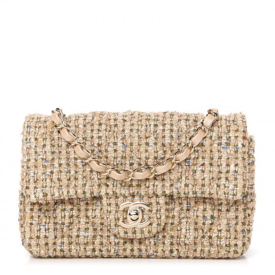 CHANEL

Tweed Quilted Mini Rectangular Flap Beige | Fashionphile