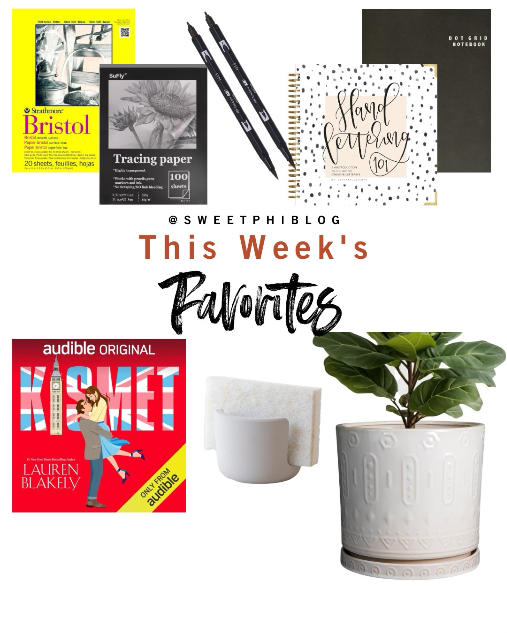This weeks favorites, including learning hand lettering and a cute audiobook 

#LTKHome