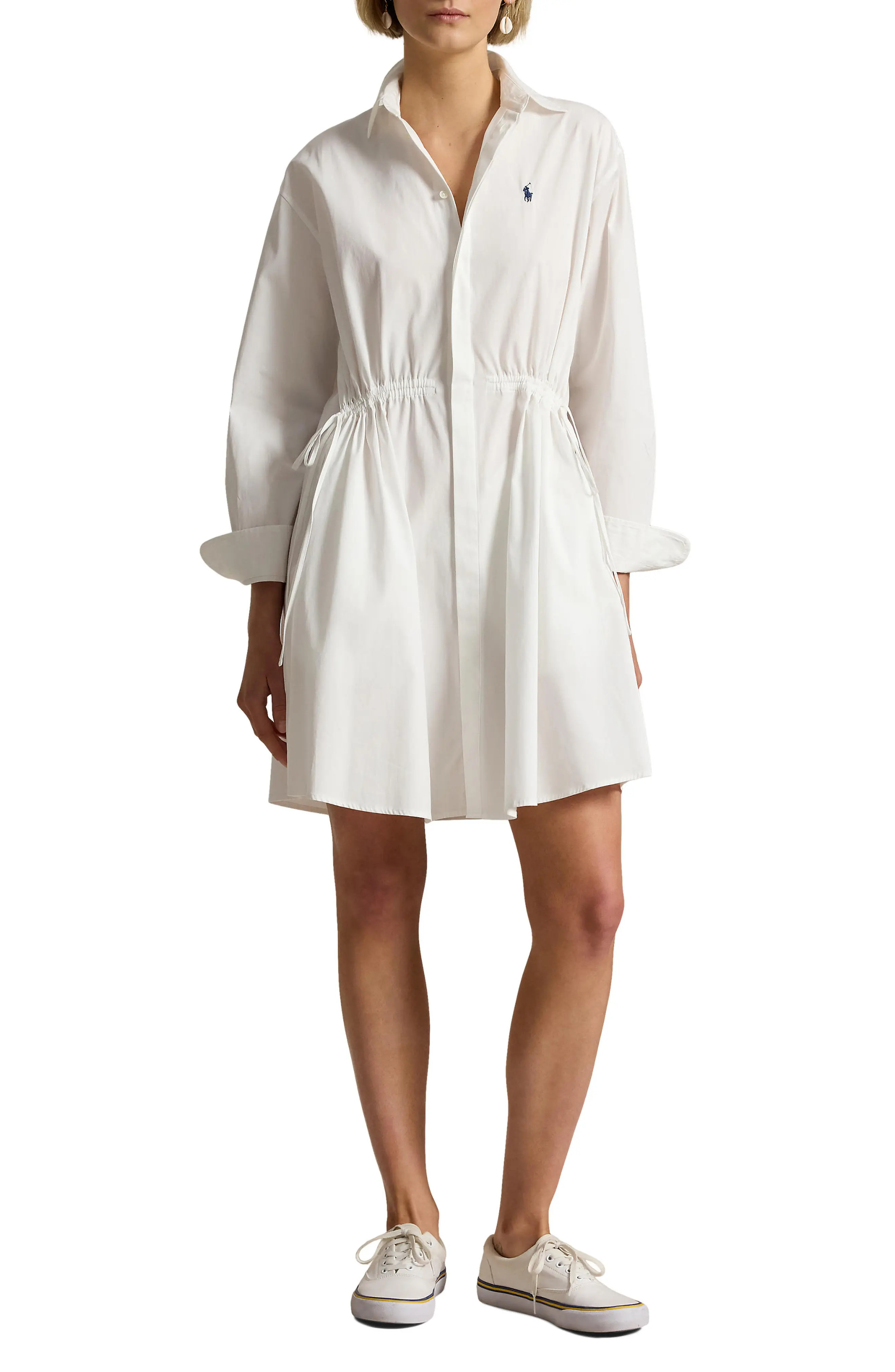 Long Sleeve Cotton Poplin Shirtdress (Women) | Nordstrom | Nordstrom