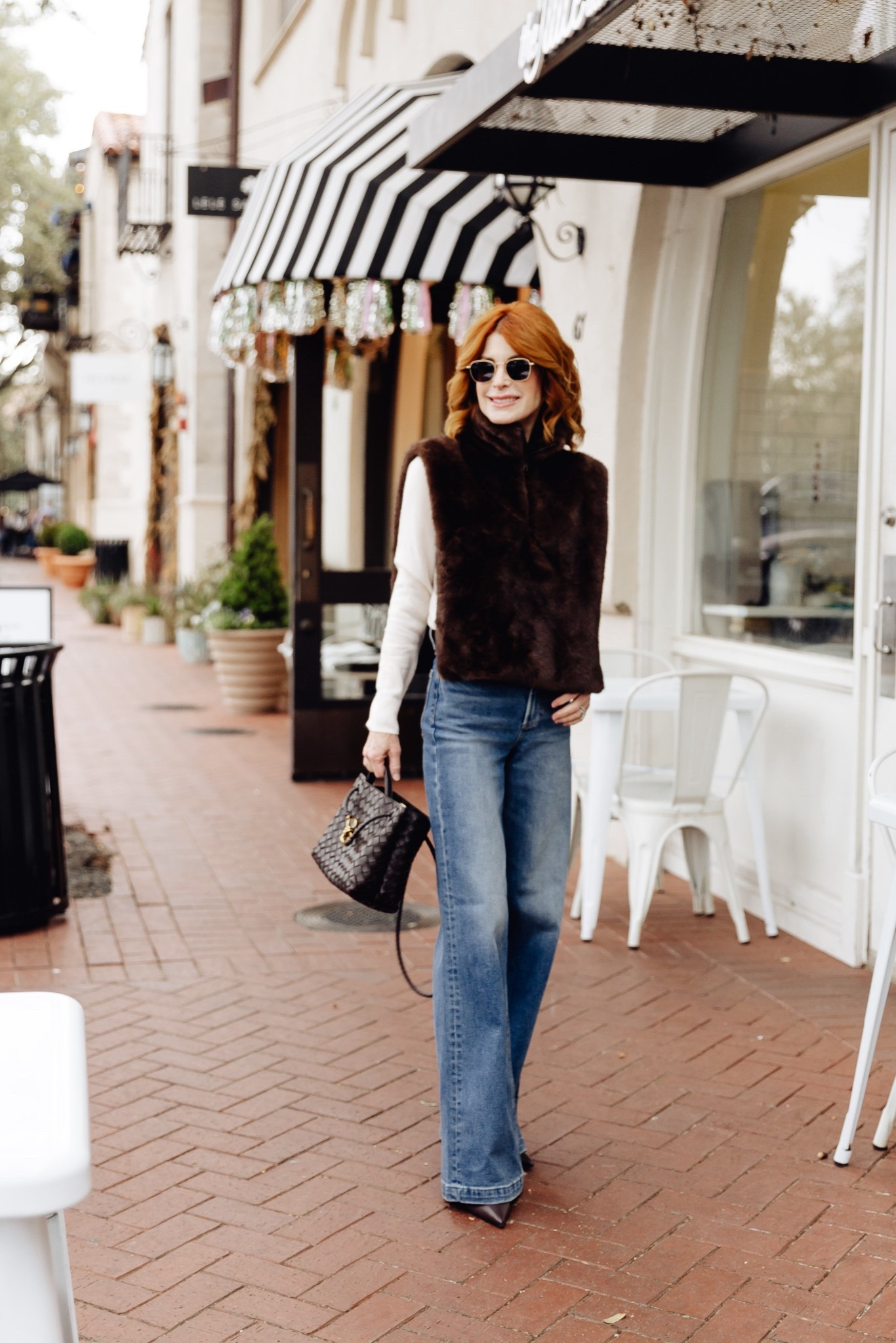 Wearing this fur “top” a lot lately, and the jeans as well! Wearing a 24 in denim. 

#LTKOver40 #LTKdayinmylife #LTKSeasonal