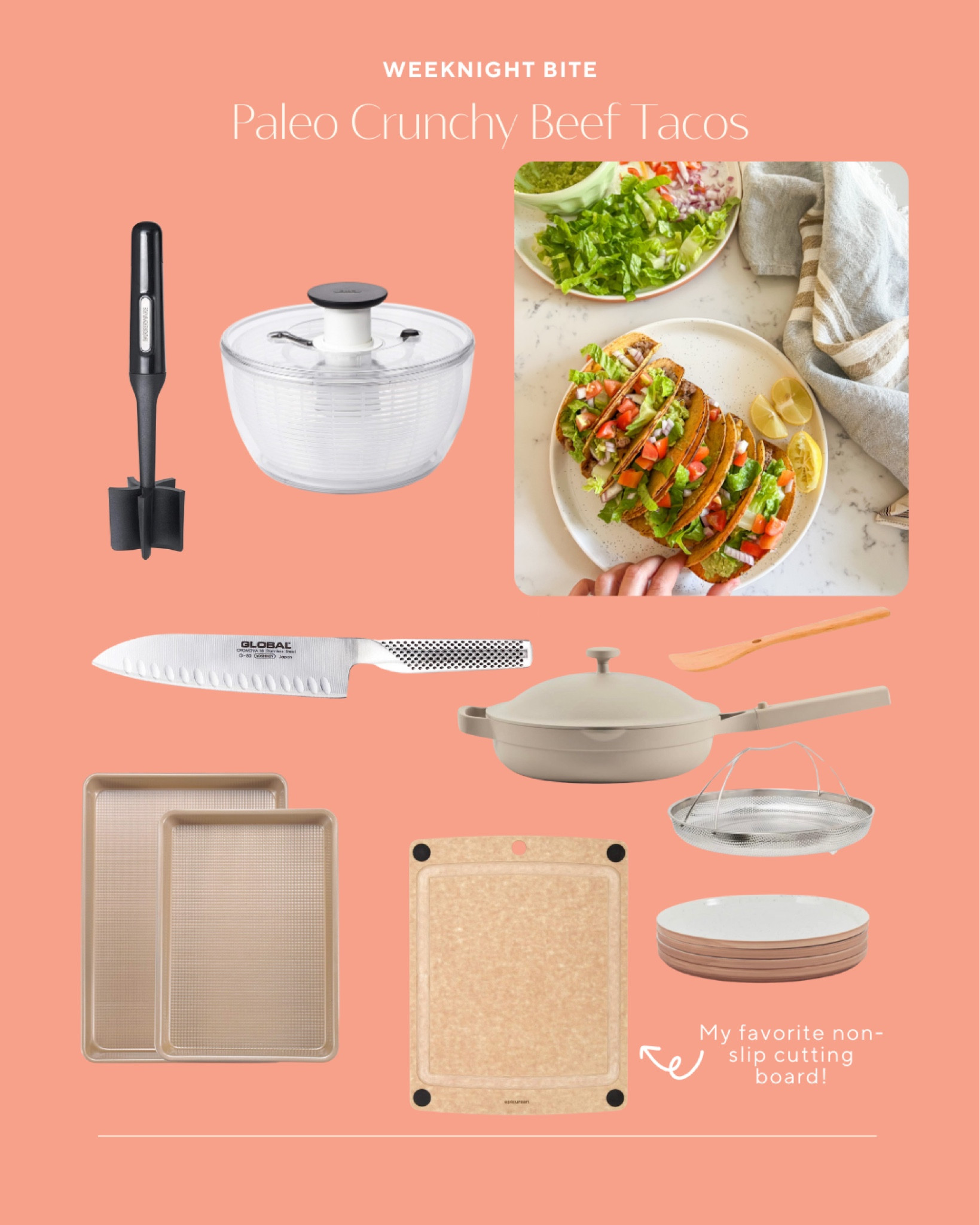 Everything I use to make my paleo crunchy beef tacos 🌮 

#LTKhome