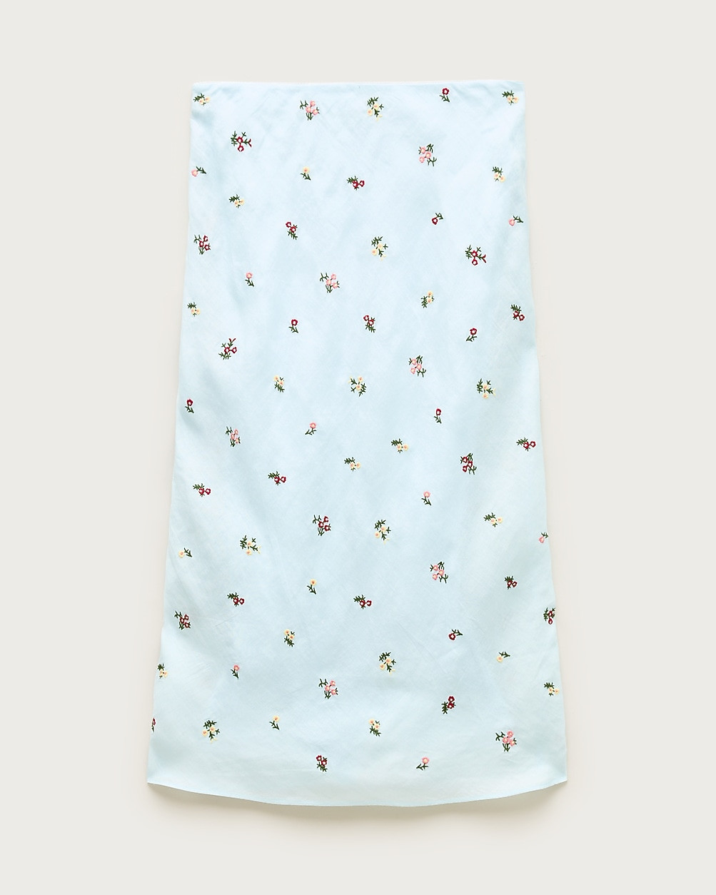Midi slip skirt in embroidered ramie | J. Crew US