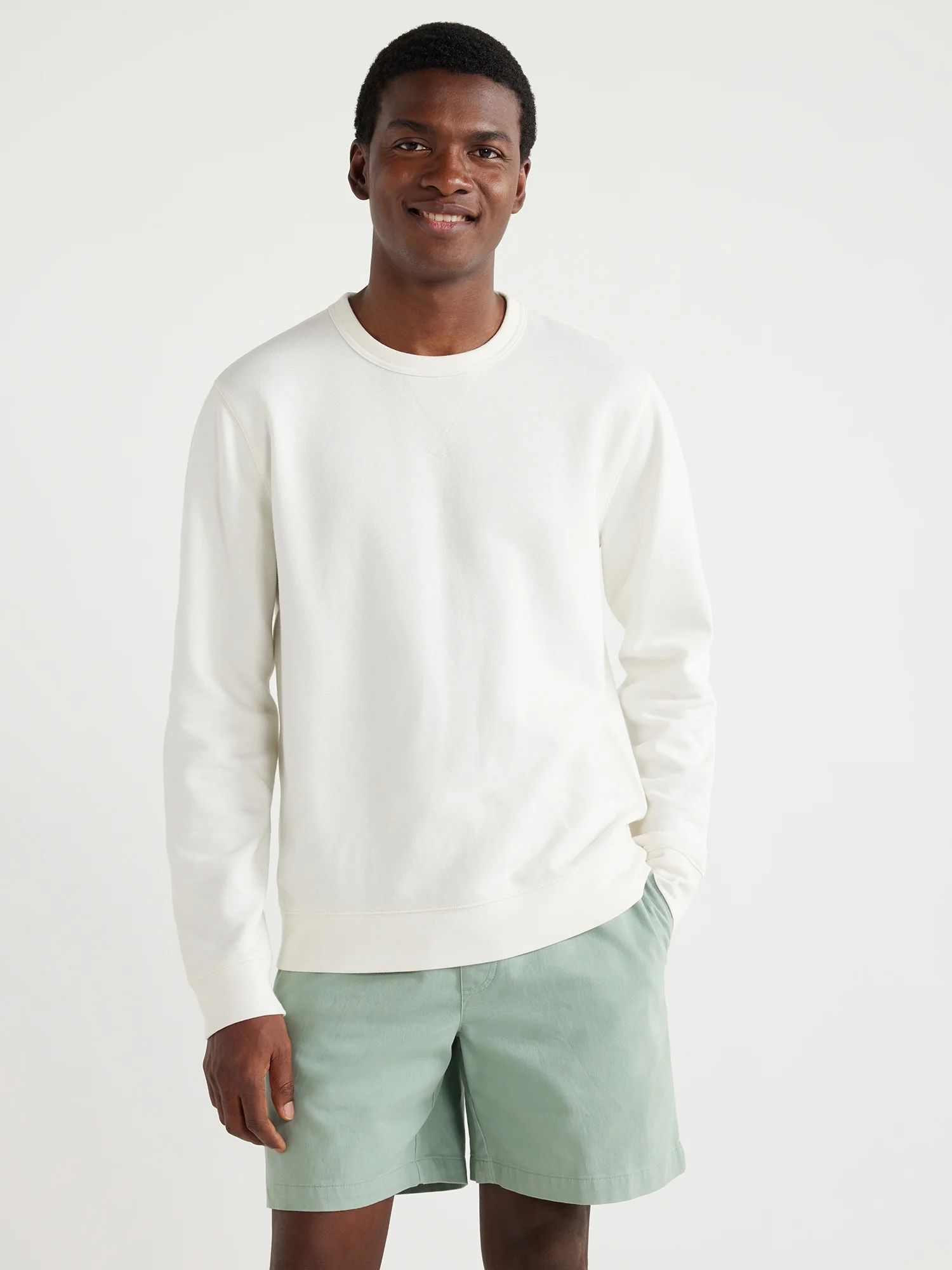 Free Assembly Men's Crewneck Sweatshirt with Long Sleeves, Sizes S-3XL | Walmart (US)
