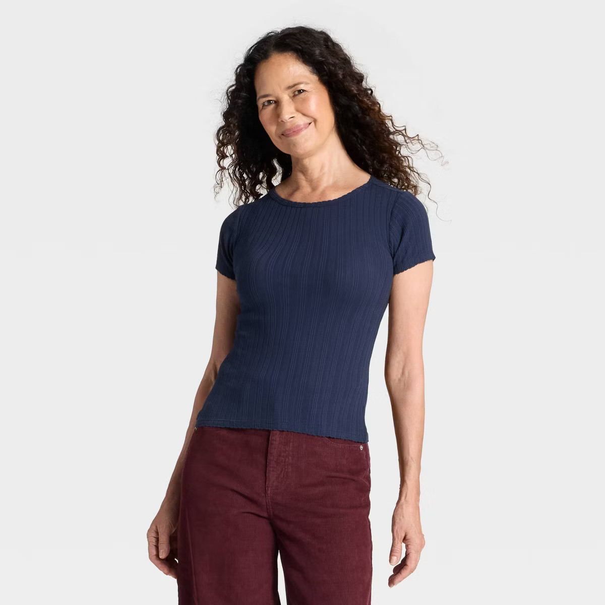 Women's Short Sleeve Pointelle T-Shirt - Universal Thread™ | Target