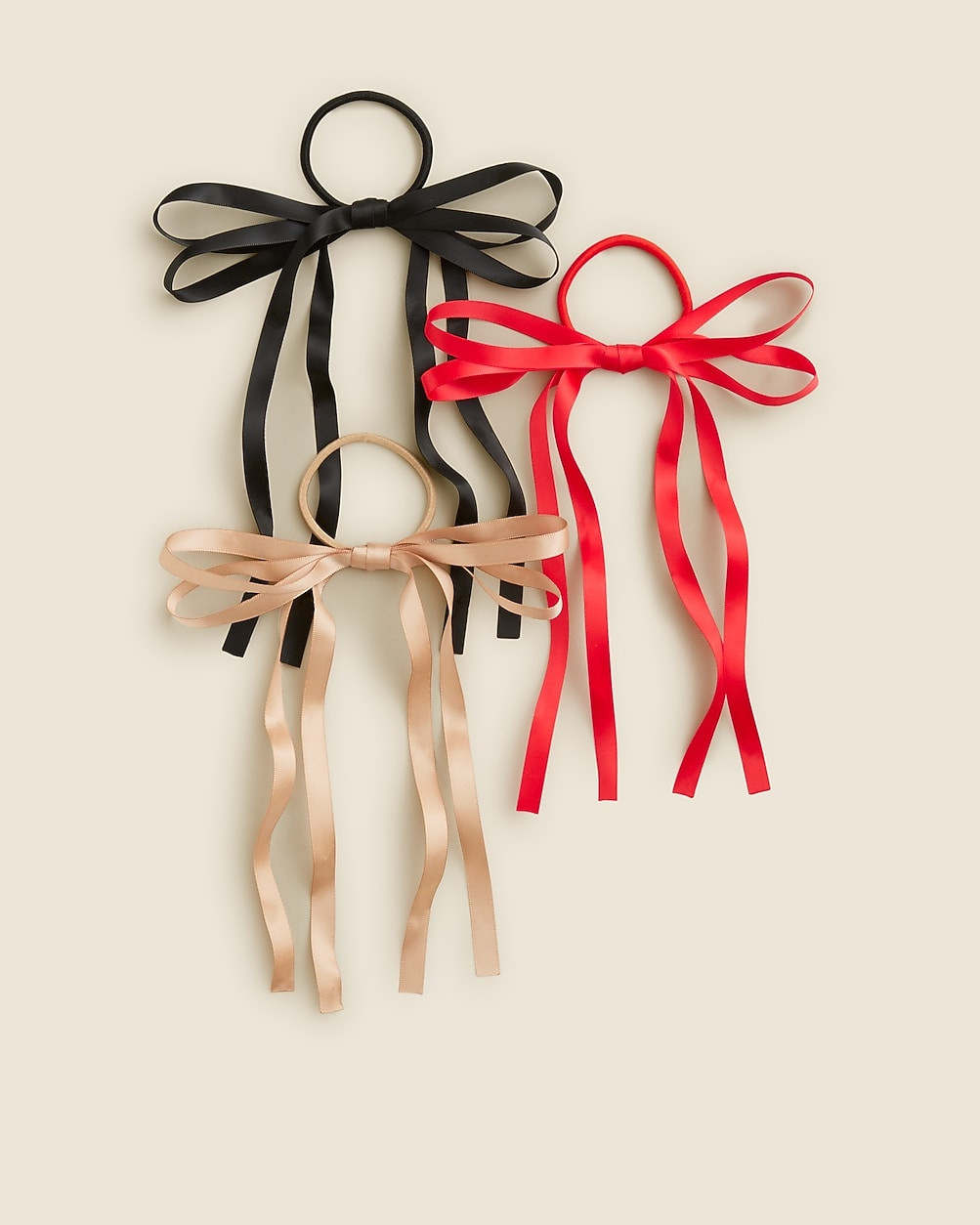 Ribbon bow hair ties pack | J. Crew US