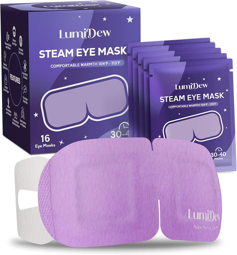 Steam Eye Mask, Self Heating Heated Eye Mask for Sleep, Warm Compress for Eyes, Moist Heat for Dr... | Amazon (US)