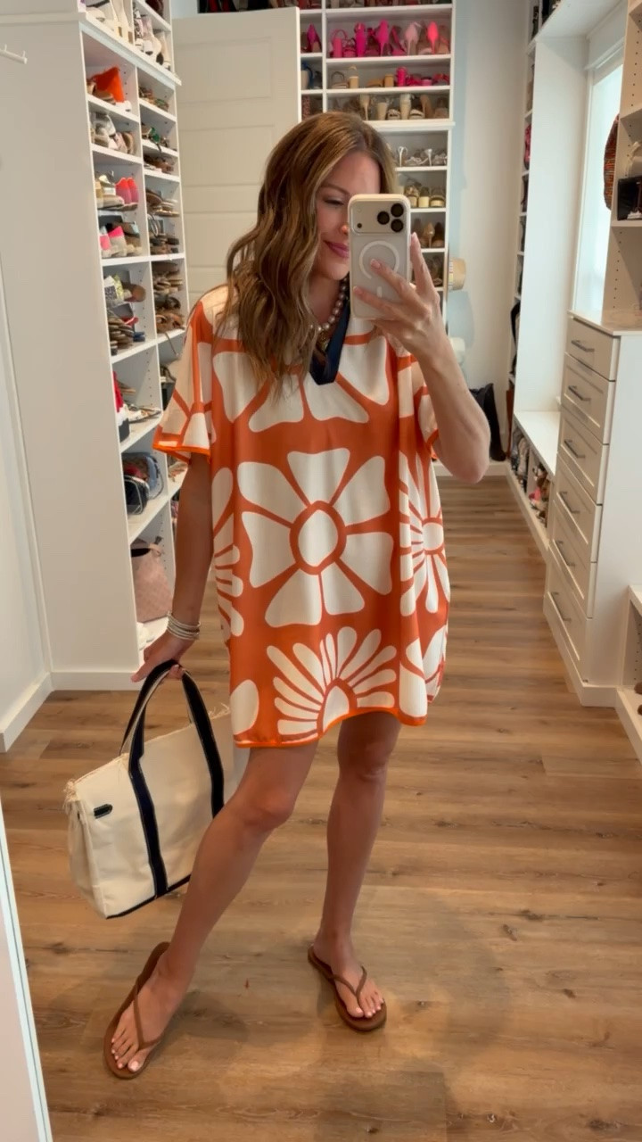 In a small coverup dress, necklace, sandals, bag and accessories - fits tts.

#LTKSeasonal #LTKootd #LTKgrwm