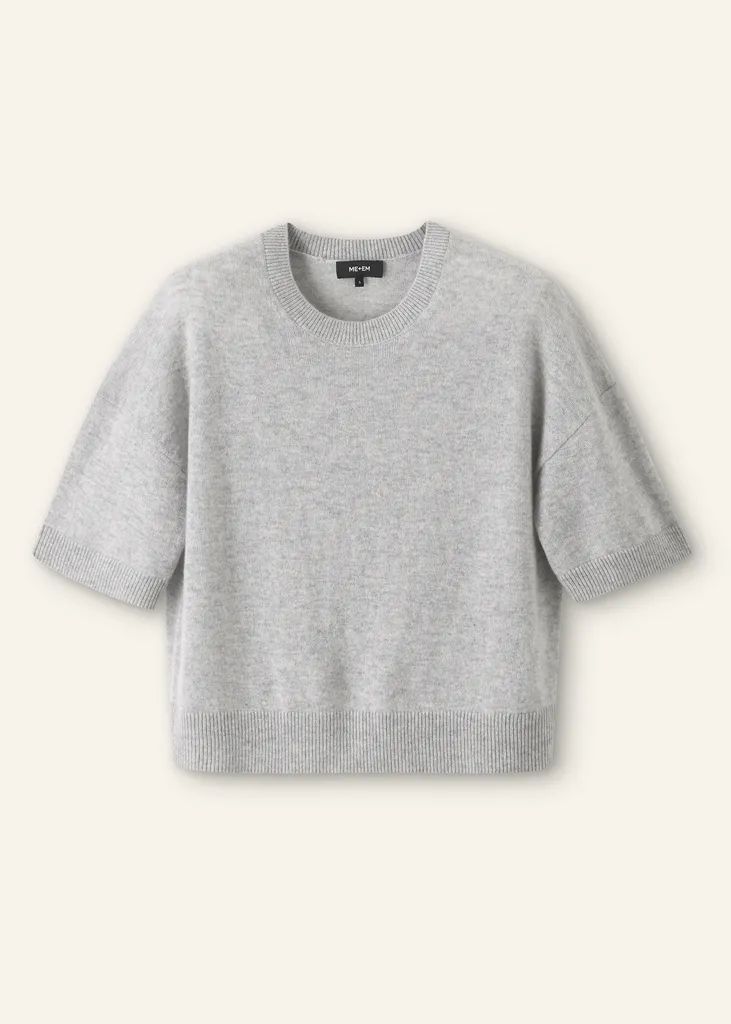 Cashmere Relaxed Crop Tee | ME+EM Global (Excluding US)
