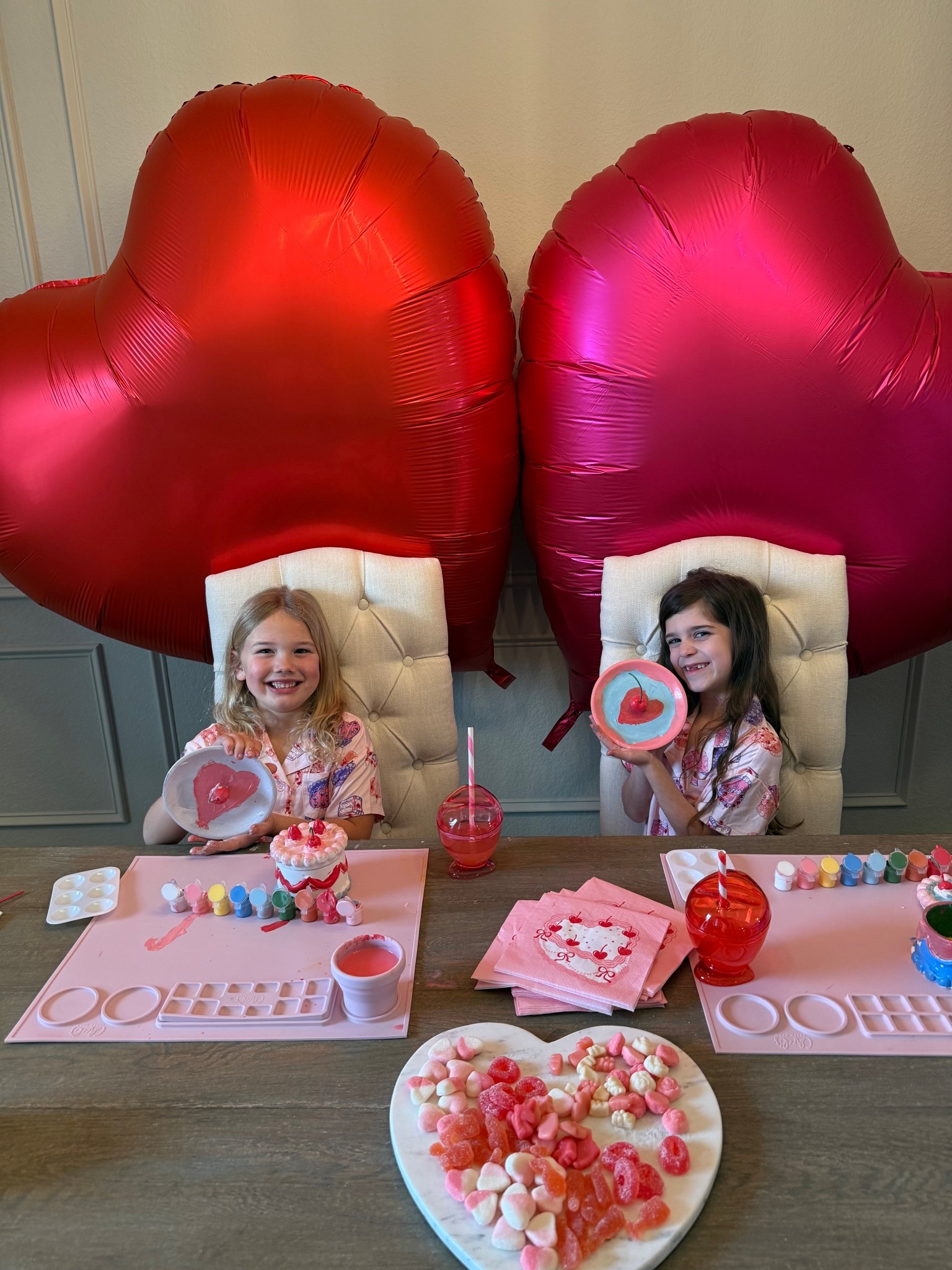 Valentine’s Day Galentine’s set up for our girls with an art station and snacks! They loved every second of it plus how cute are these jumbo heart balloons from Amazon?!

#LTKKids #LTKSeasonal #LTKValentine