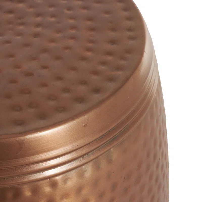 Dakota Fields Beardall Aluminum Drum Shaped Accent Table with Hammered Design & Reviews | Wayfair | Wayfair North America