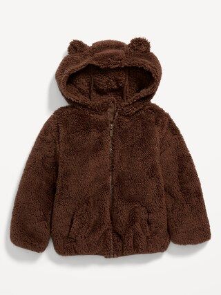 Unisex Sherpa Critter Zip-Front Hooded Jacket for Toddler | Old Navy (US)