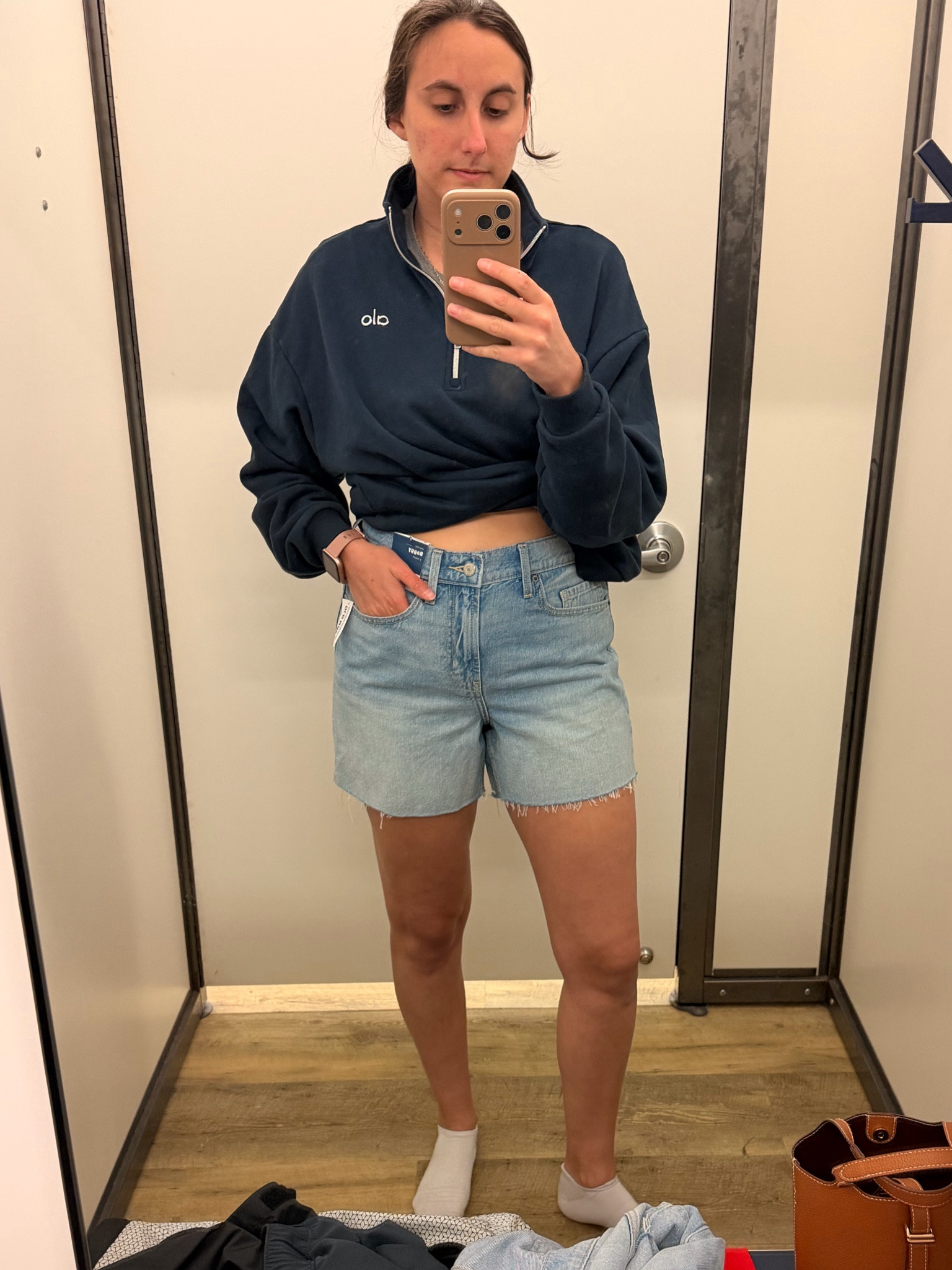 Finally found my perfect pair of denim shorts, at Old Navy of all places!! 5inch 

#LTKmomlife #LTKTall #LTKootd