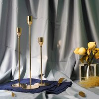 Gold Candle Holder, Creative Metallic Candlestick, Holder Set Of 3, Holiday Table Candles, Unity | Etsy (US)