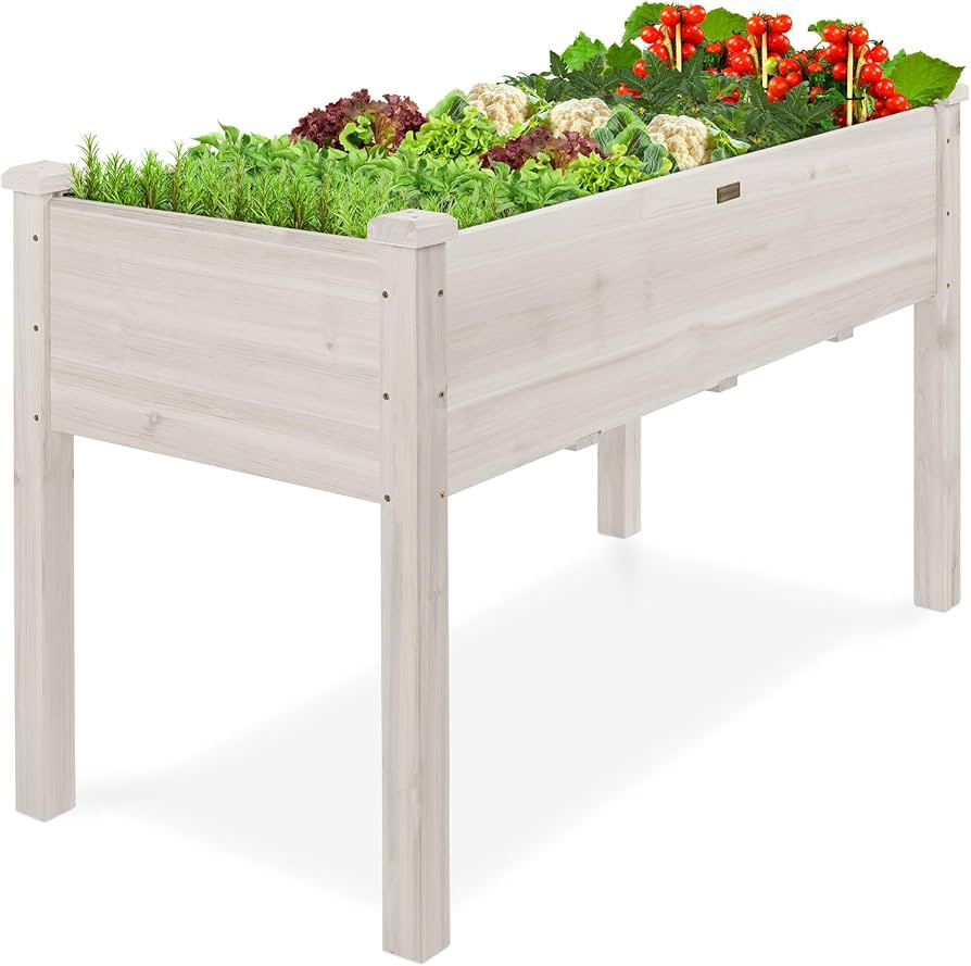 Best Choice Products 48x24x30in Raised Garden Bed, Elevated Wood Planter Box Stand for Backyard, ... | Amazon (US)