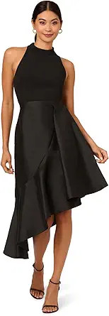 Adrianna Papell Crepe Combo Taffeta Dress | Amazon (US)
