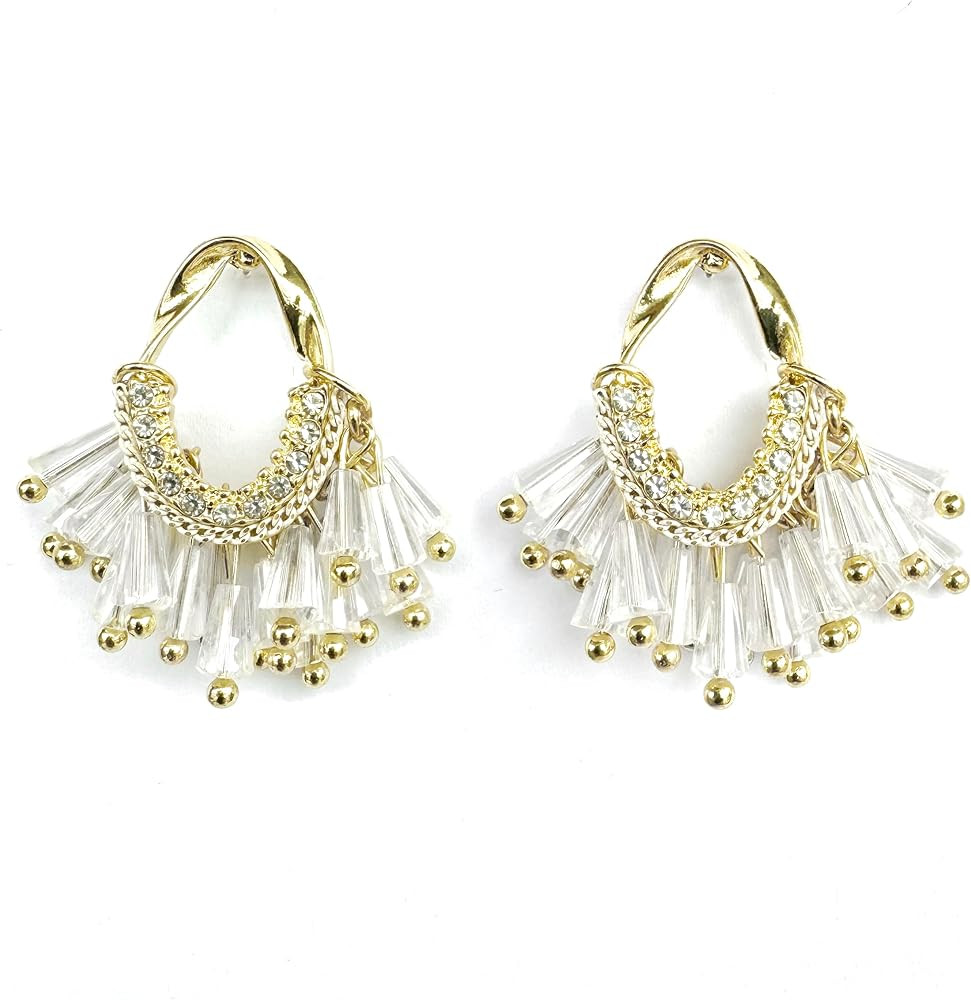 Black White Earrings for Women Teen Gifts Dangle Drop Fashion Geometric Statement Jewelry | Amazon (US)