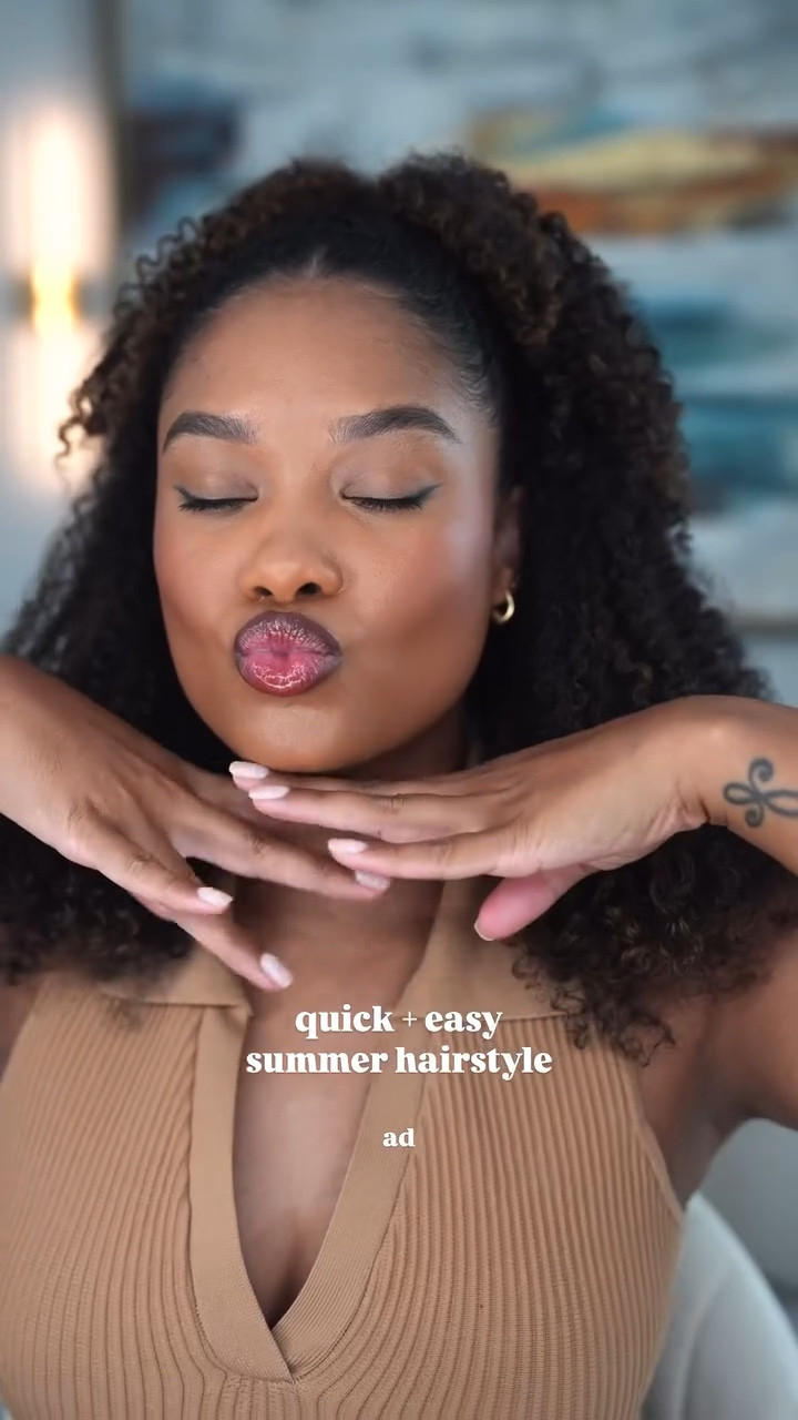 #ad you know I love me a good half up half down ✨ I used the @tresemme flawless curls defining cream for added moisture + the @sheamoisture defining styling gel to achieve the sleek, neat look. you can snag both from @walmart! both are 🔗 in my bio

#YourStyleMadeSimple #sheamoisturepartner #tresemmeepartner #naturalhairstyles #curlyhairproducts #washandgo