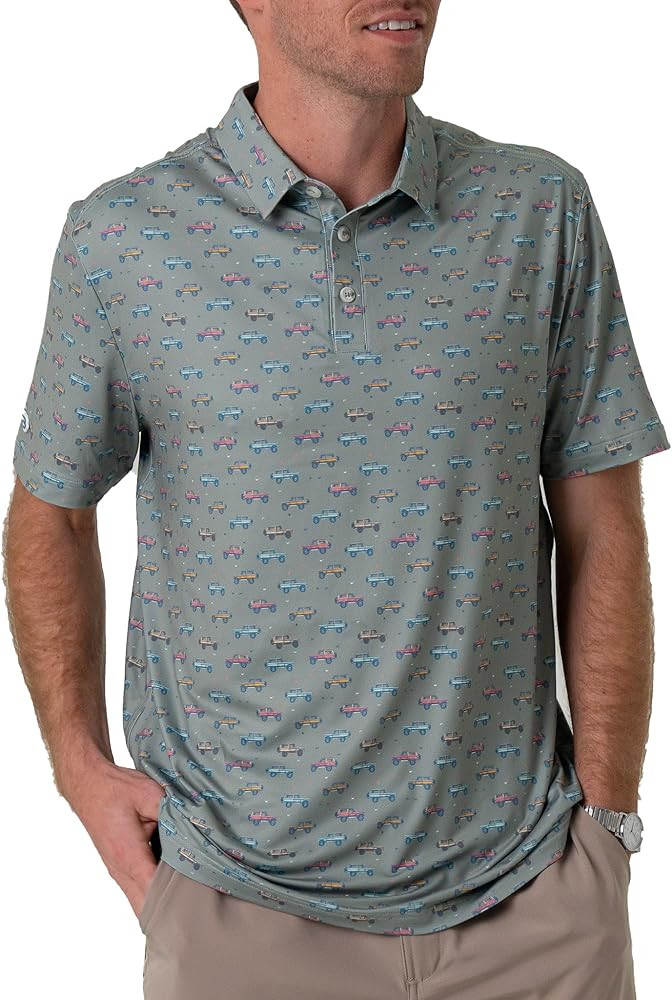 BURLEBO Men’s Performance Polo Shirt – Lightweight, Quick Dry, Moisture Wicking, Four-Way Str... | Amazon (US)