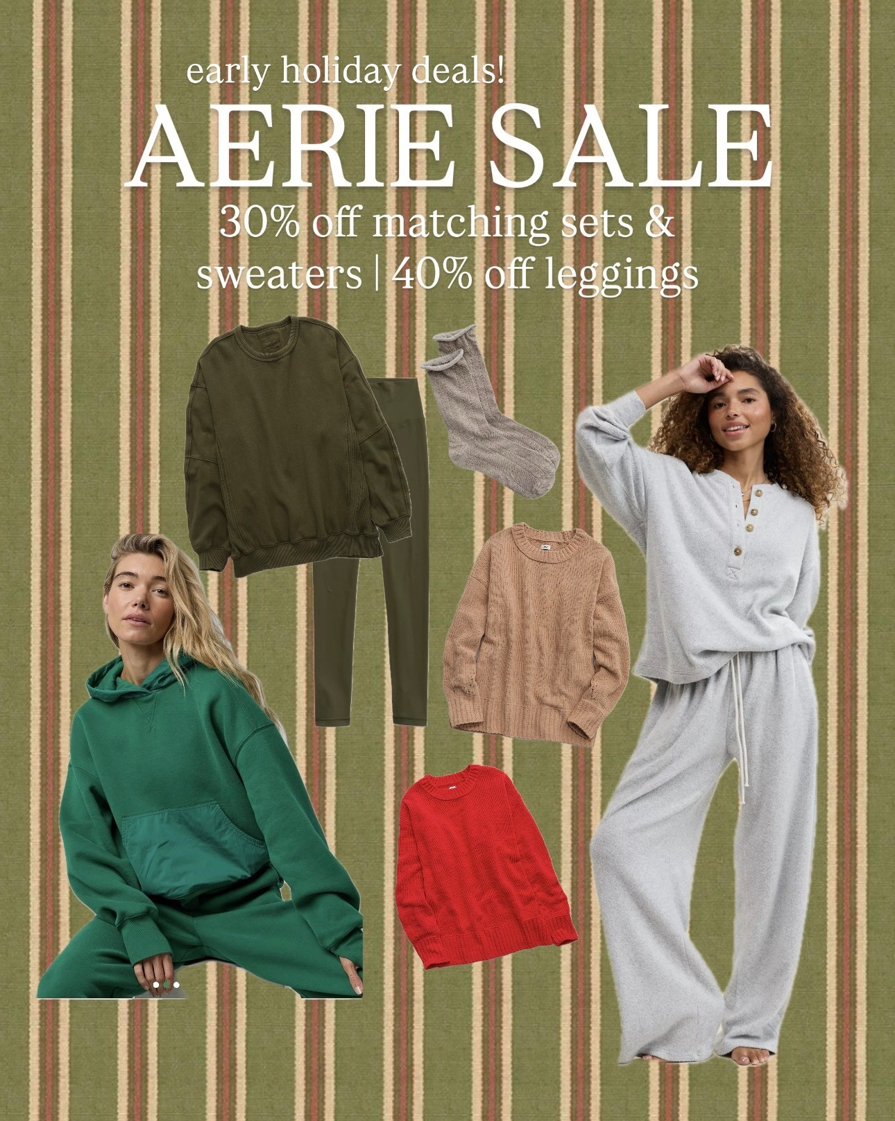 EARLY HOLIDAY DEALS! 30% off sweaters and matching sets | 40% off leggings! perfect for any of the girlies on your list! 

#LTKCyberWeek #LTKGiftGuide #LTKHoliday