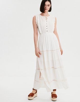 AE Lace Trim Maxi Dress | American Eagle Outfitters (US & CA)