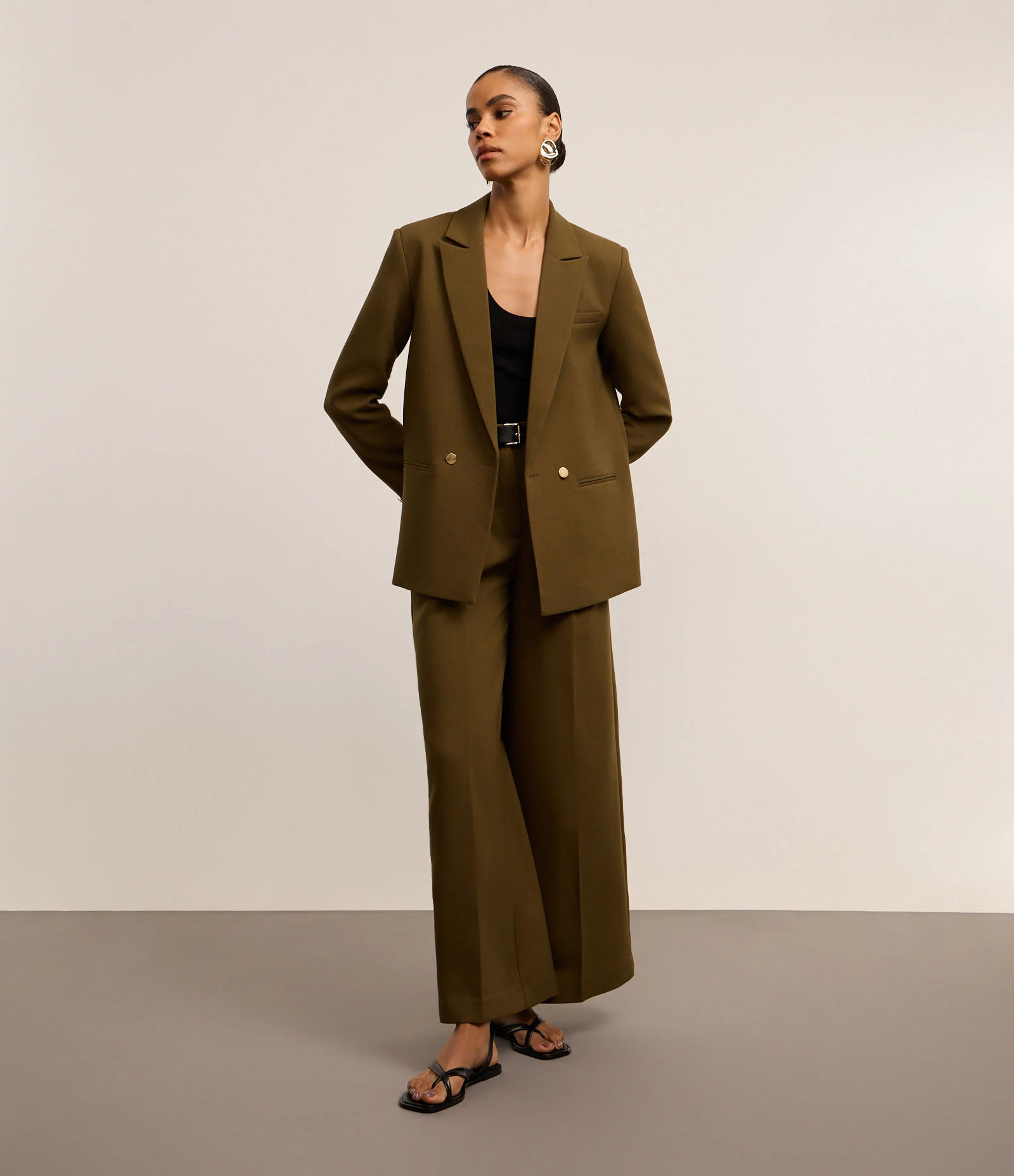 Blazer Oversized com Abotamento Duplo Marrom - Lojas Renner | Renner (BR)