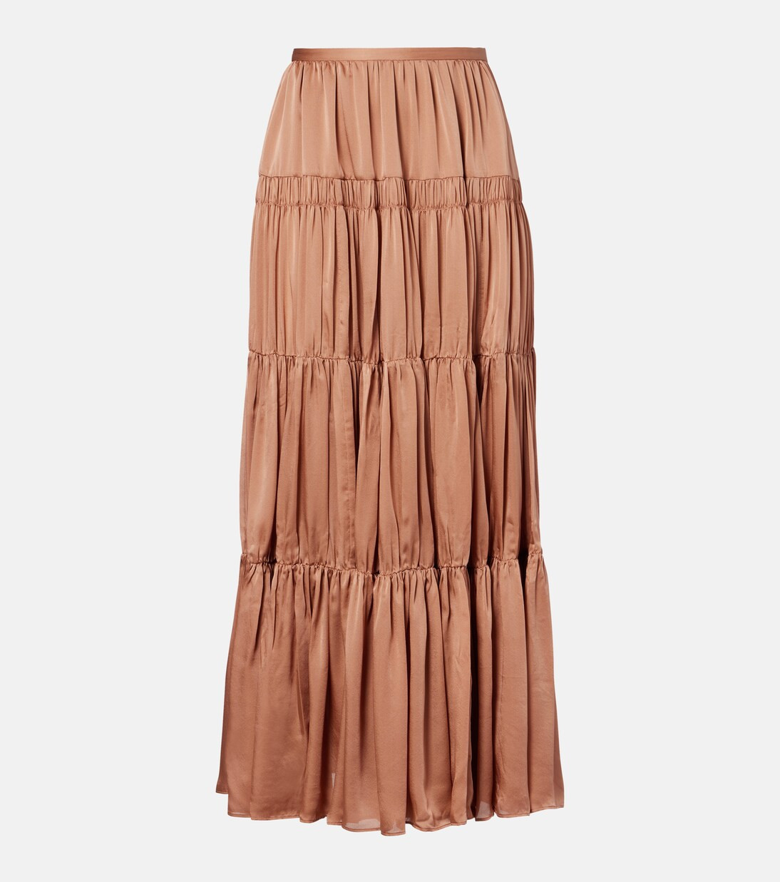 Gaelle tiered silk satin maxi skirt | Mytheresa (US/CA)