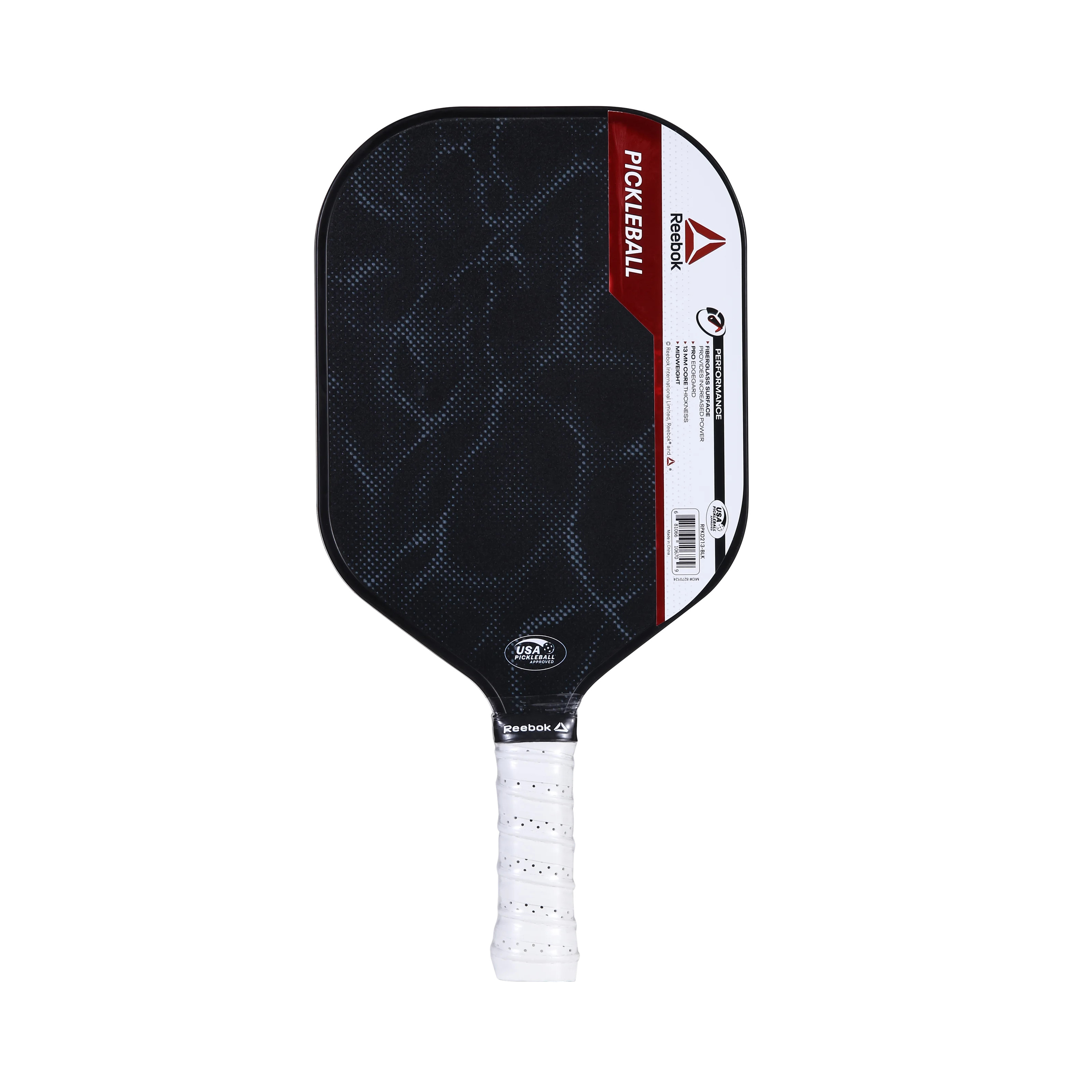 Reebok Lifestyle Lightweight Fiberglass Pickleball Paddle USAPA Approved, Black | Walmart (US)