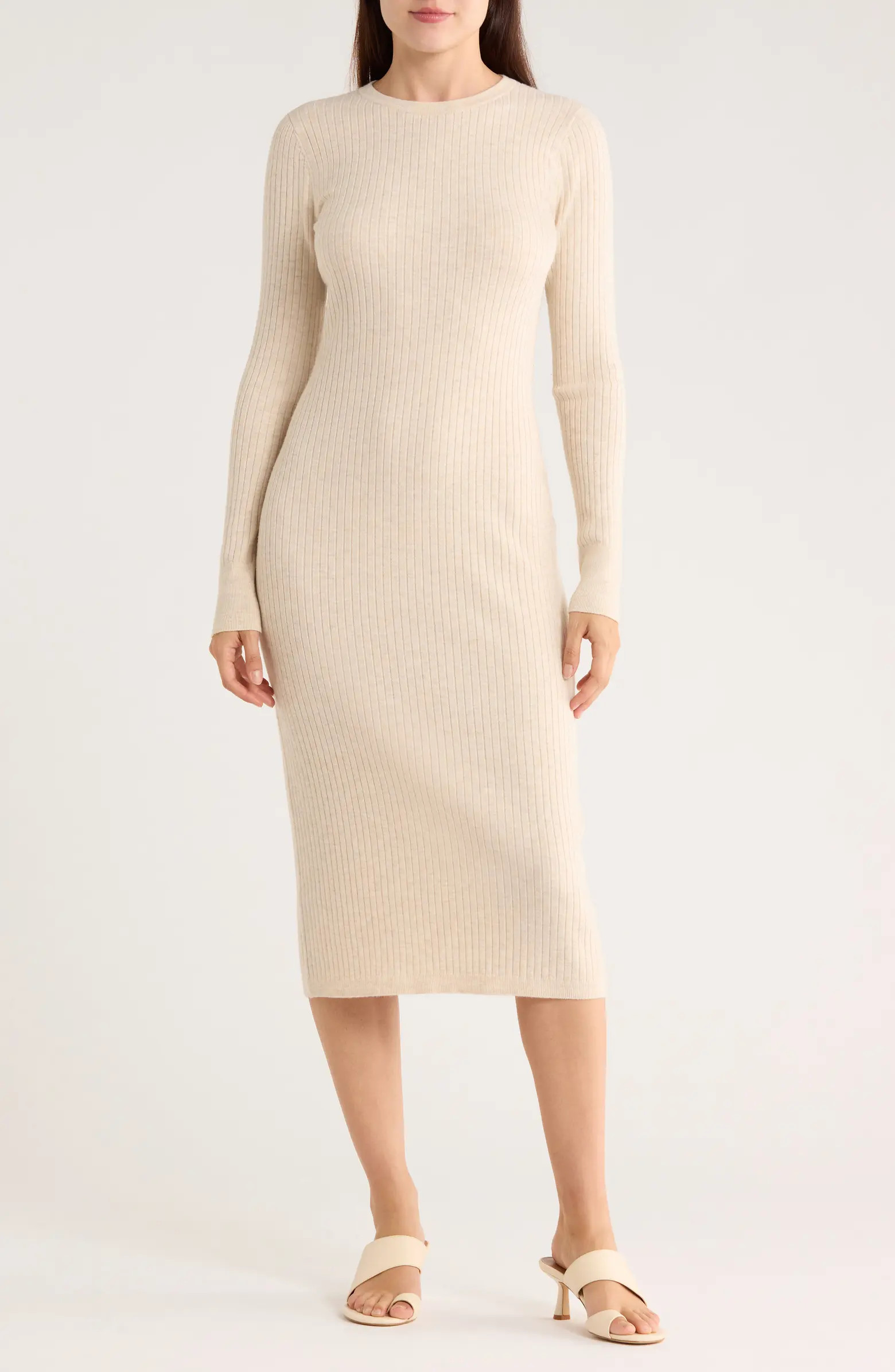 NORDSTROM RACK Long Sleeve Rib Sweater Dress | Nordstromrack | Nordstrom Rack