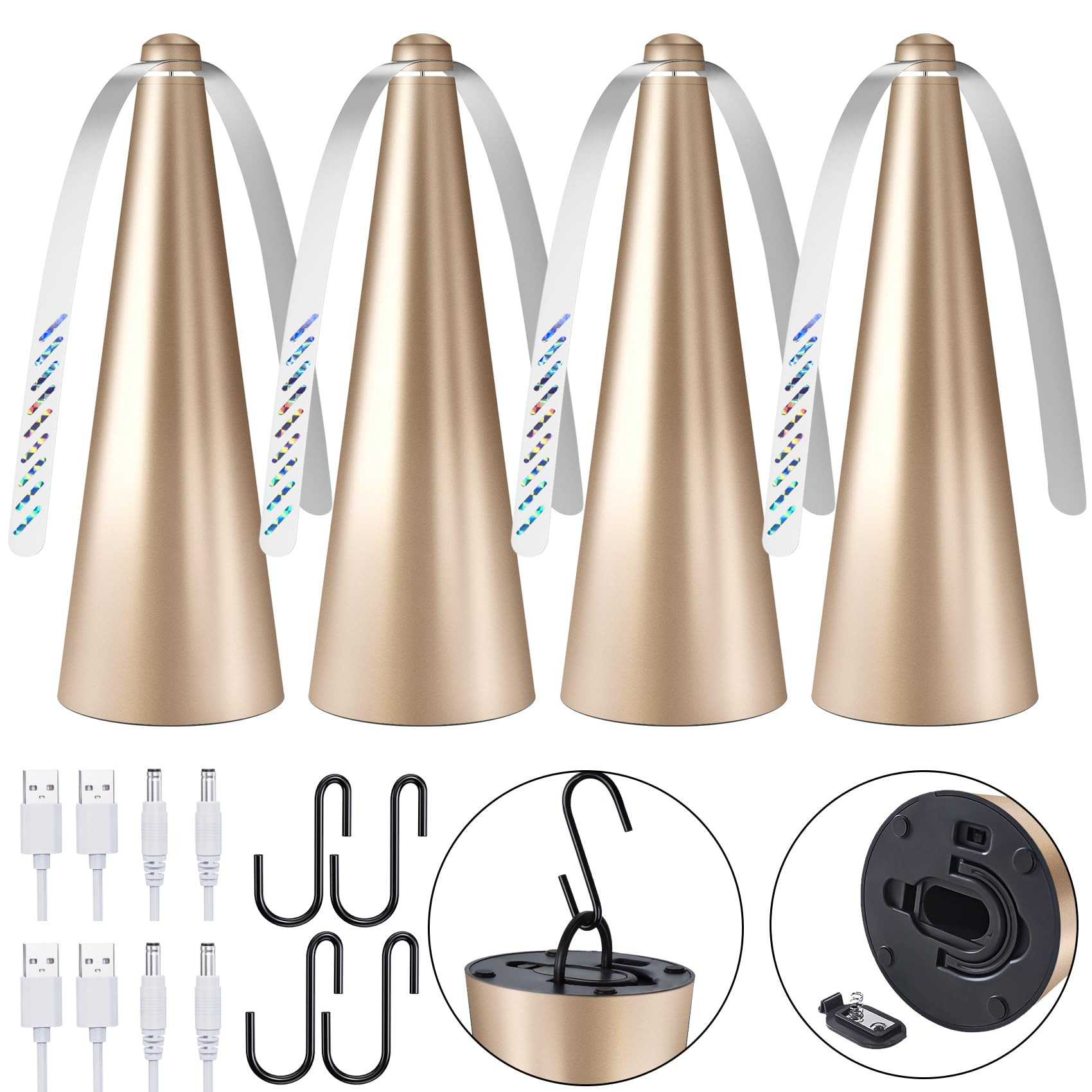 Glovv Fly Fans for Tables, Bug Food Fan Outdoor Indoor Keep Flies Away, 4 Pack Portable Batteries... | Amazon (US)