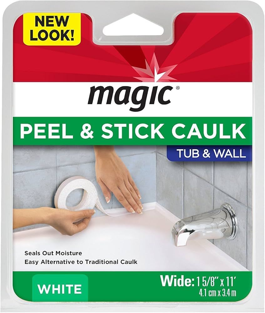 Magic Tub and Wall Peel and Caulk Strip - Create a Tight Seal Between the Bathtub and Wall to Kee... | Amazon (US)