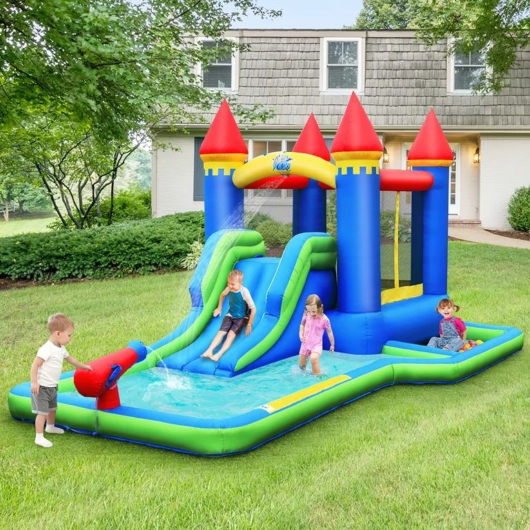 Costway Inflatable Castle Bouncer Bounce House Slide Water Park BallPit with 580W Blower | Walmart (US)