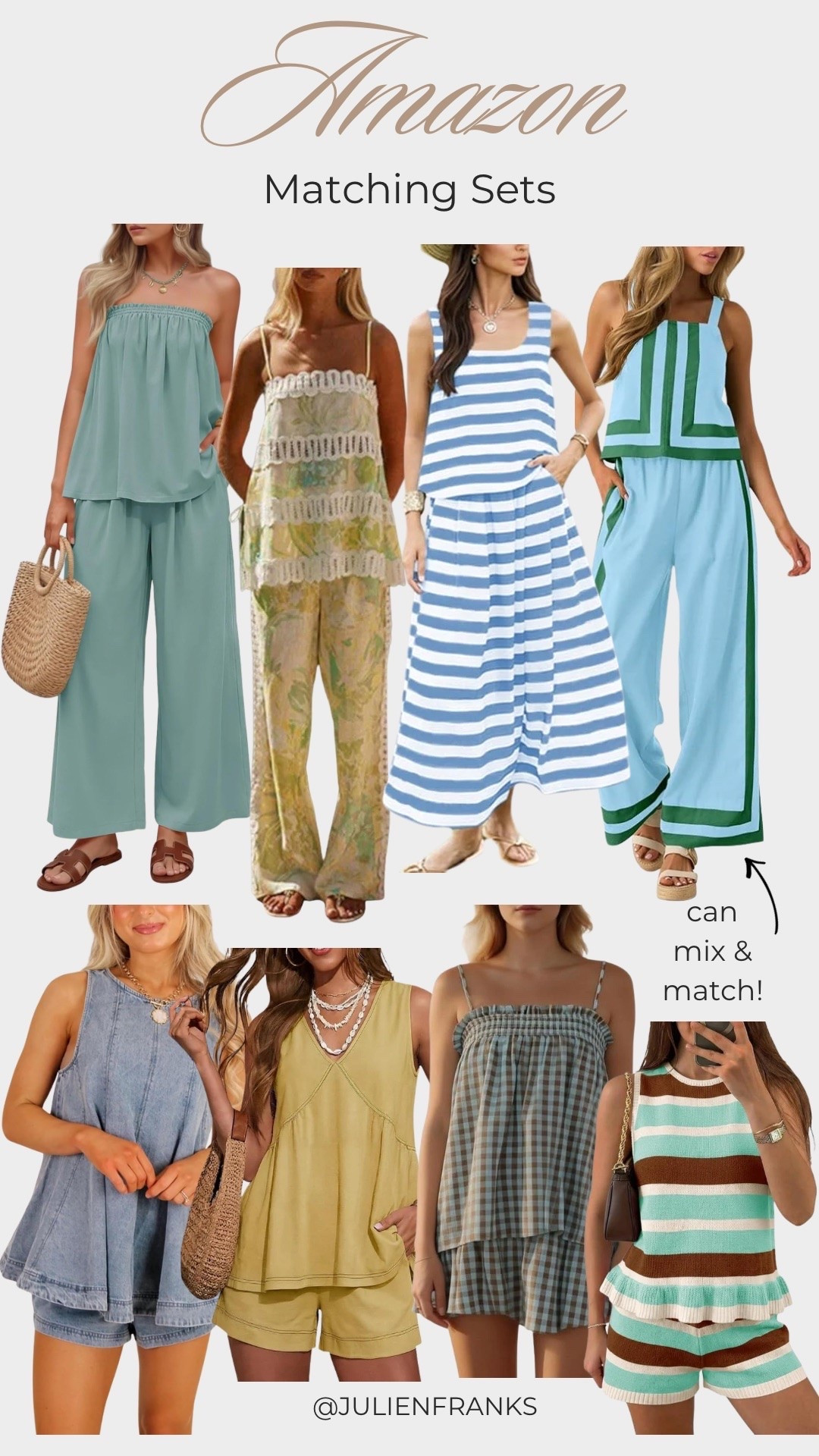 A matching set kind of summer ☀️ Amazon has so many cute options right now. I’m loving the fabrics, patterns, and easy pieces that can be worn together or mixed & matched with staples already in your closet. These outfits make getting dressed so easy!!

#LTKSeasonal #LTKTravel #LTKootd