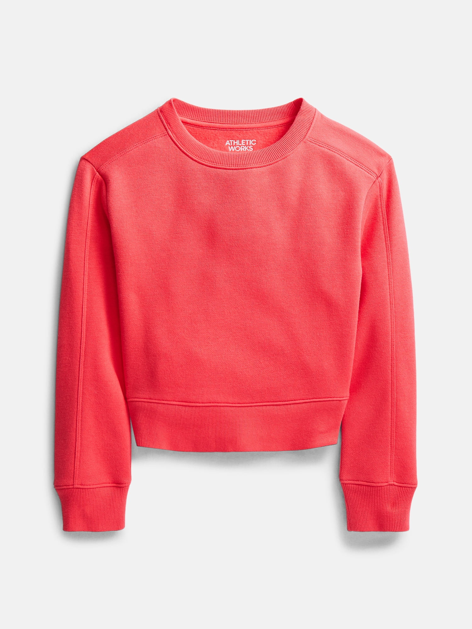 Athletic Works Girl's Active Core Fleece Crewneck Sweatshirt, Sizes 4-18 & Plus | Walmart (US)