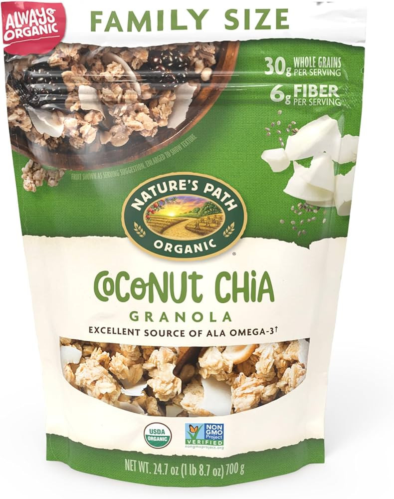 Nature's Path Organic Coconut Chia Granola, 24.7 oz (Pack of 1), Value Size, Non-GMO | Amazon (US)