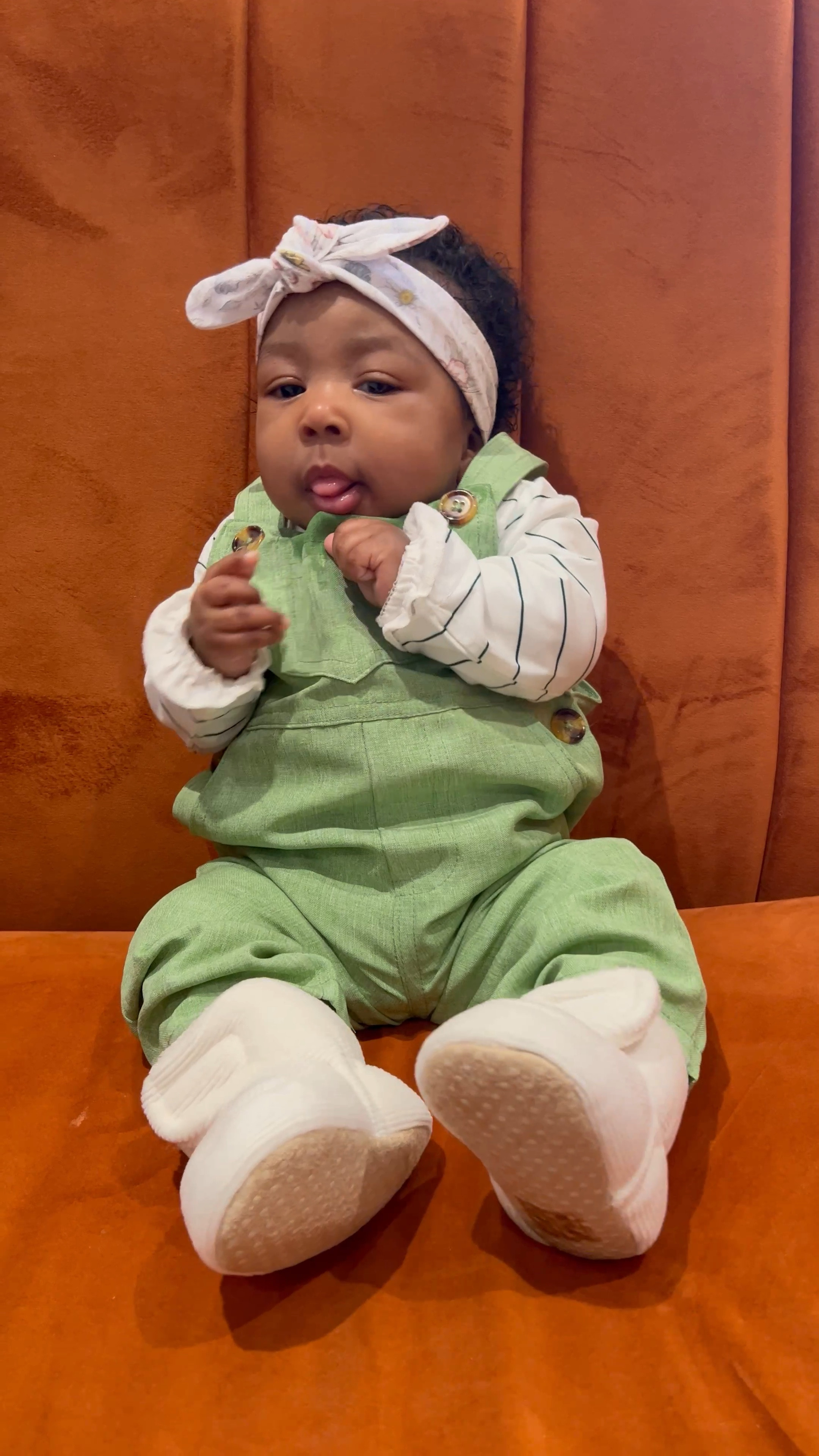 Age: 3M
Outfit: 3M-6M
This overall got a lot of positive comments when I posted it on her Instagram @adun.anani it is such an easy wear and I can pair the 2-piece with other clothing

#LTKfamily #LTKbump #LTKbaby