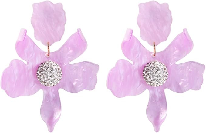 Boho Stud Earrings for Women - Chic Flower Statement Earrings with Gold Flower Bud, Great for Sis... | Amazon (US)