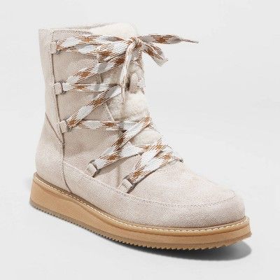 Women's Amari Sport Bottom Lace Up Hiking Boots - Universal Thread™ Taupe | Target