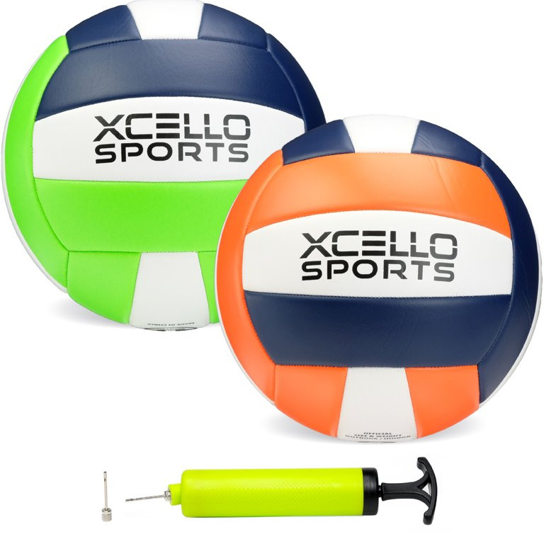 Xcello Sports Volleyball Assorted Graphics with Pump (Pack of 2) - XS-VB-2-ASST | Walmart (US)