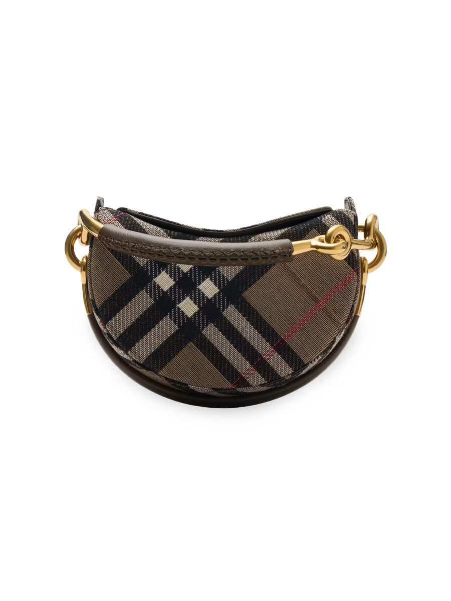 Burberry Bridle Check Saddle-Style Clutch | Saks Fifth Avenue | Saks Fifth Avenue