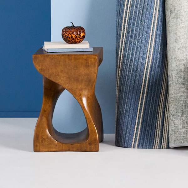 Twist Accent Table, Walnut Finish | At Home