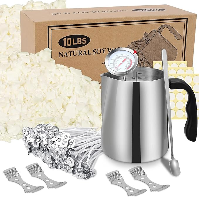 SAEUYVB Candle Making Kit Supplies,Soy Wax DIY Candle Making for Adults,Including 10lbs Soy Wax F... | Amazon (US)