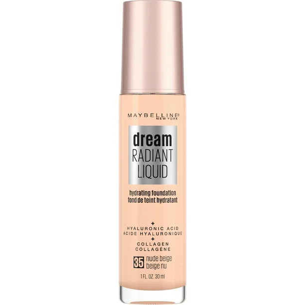 Maybelline Dream Radiant Liquid Foundation Makeup, 35 Nude Beige, 1 fl oz | Walmart (US)