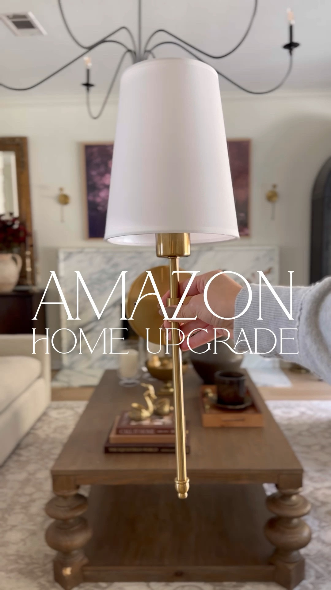 Amazon wireless, rechargeable sconces - no hardwiring required! I get mine to last about a week on the charge when run 3-4 hrs a night on the dimmest setting. 

#LTKxPrimeDay #LTKSaleAlert #LTKHome