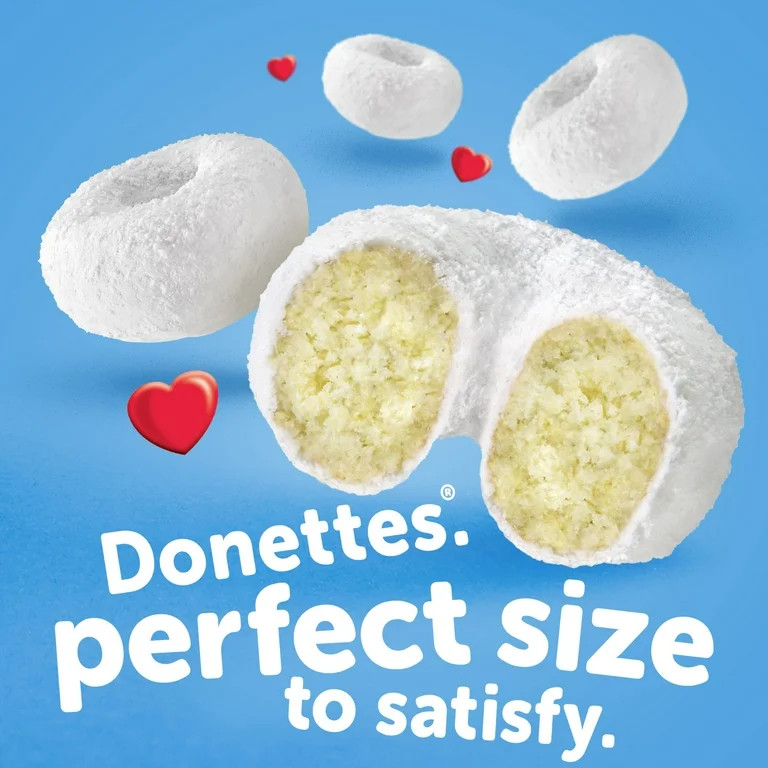 HOSTESS Powdered DONETTES Bag, Sugar Mini Donuts - 10 oz - Walmart.com | Walmart (US)