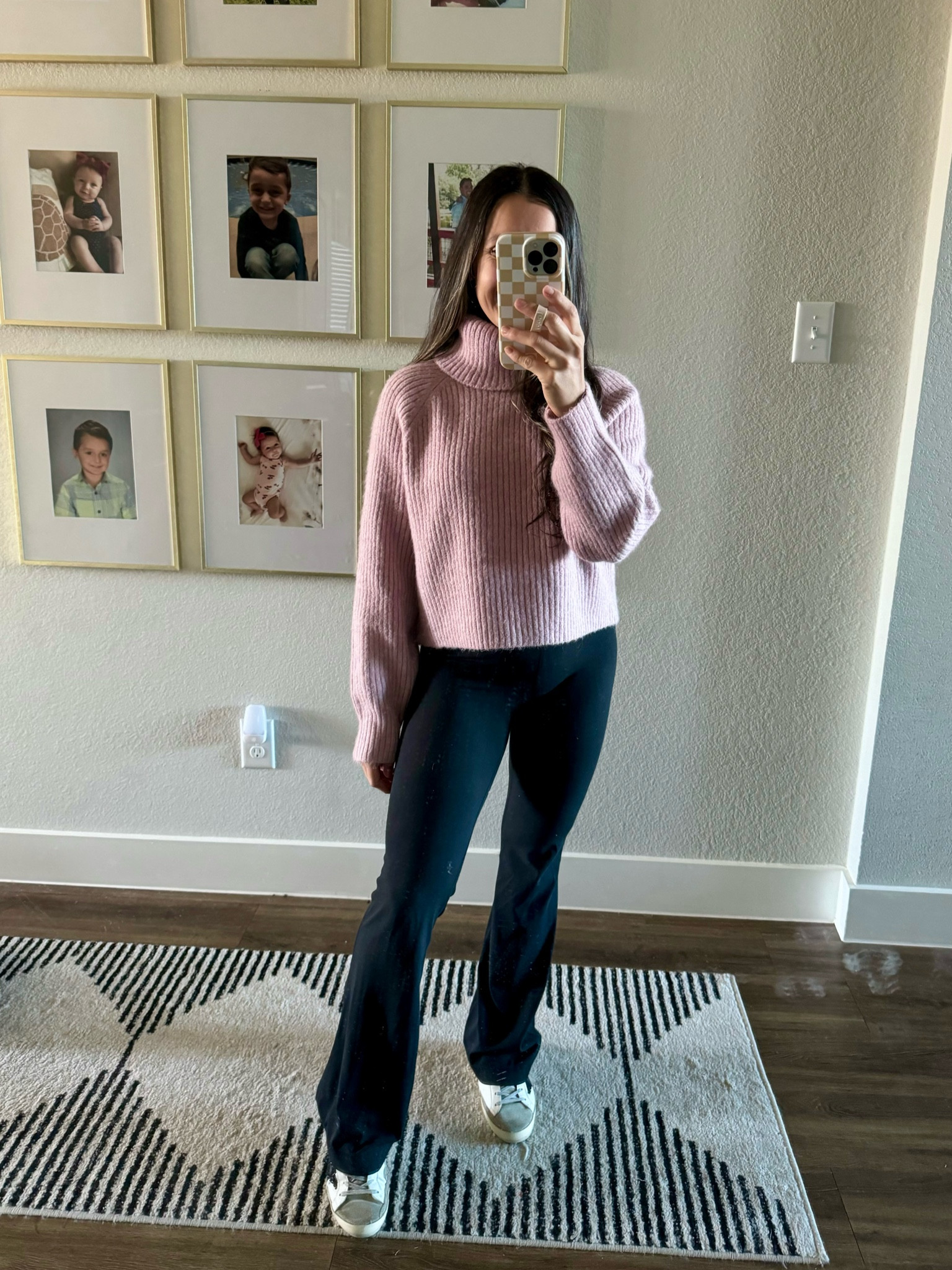 Pink sweater, casual style, lululemon flare pants, black flare pants, pink turtleneck sweater, old navy sweater, old navy sale, golden goose, petite pants, petite style

#LTKsalealert #LTKSeasonal