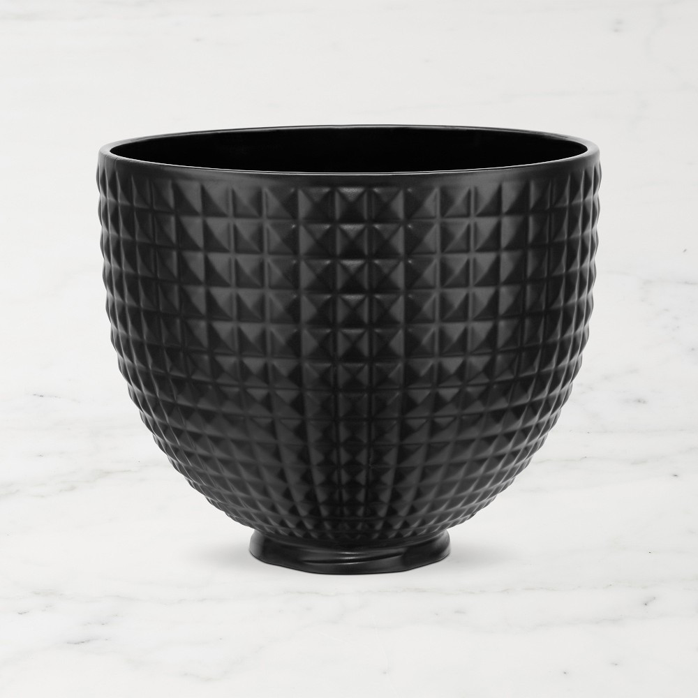 KitchenAid® 5-Qt. Ceramic Bowl, Black Studded | Williams-Sonoma