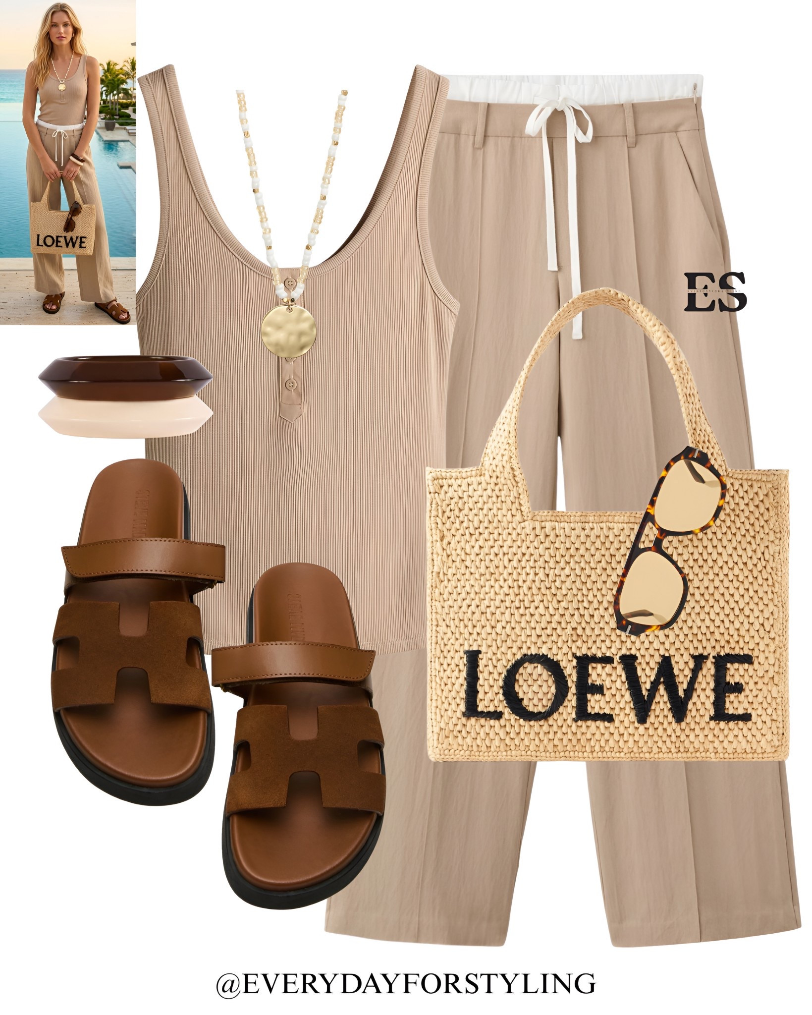 All-neutral everything and a Loewe raffia tote — holiday dressing at its absolute finest 🤎

holiday outfit ideas 2025, drawstring trouser outfit, linen trouser outfit, resort wear women, vacation outfits summer, relaxed holiday style, chic holiday outfits, sandals with trousers outfit, Loewe raffia bag outfit, Valentino bag outfit, neutral holiday outfit, elevated casual holiday look, summer trouser outfits, easy holiday dressing, beach to dinner outfit, loafer mule outfit, quiet luxury holiday style, summer wardrobe essentials, what to pack for holiday, affordable holiday fashion, spring style, summer outfit ideas, parisian fashion, old money style, summer outfits, summer outfit ideas, how to wear, what to wear, ways to style, everydayforstyling 

#zara #HolidayOutfits #ResortWear #SummerStyle #EverydayForStyling​​​​​​​​​​​​​​​​

#LTKSeasonal #LTKootd #LTKTravel